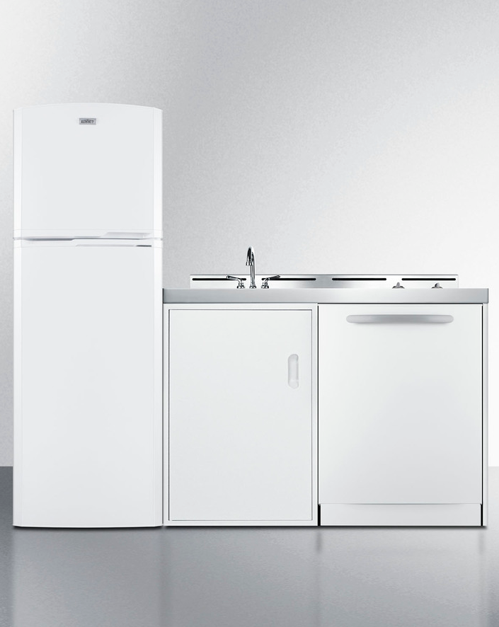 Summit 71" Wide All-In-One Kitchenette with Dishwasher Refrigerator Accessories Summit Appliance   