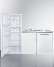 Summit 71" Wide All-In-One Kitchenette with Dishwasher Refrigerator Accessories Summit Appliance   