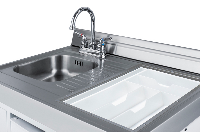 Summit 54" Wide All-in-One Kitchenette with Electric Coil Range Refrigerator Accessories Summit Appliance   