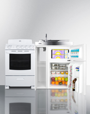 Summit 54" Wide All-in-One Kitchenette with Electric Coil Range Refrigerator Accessories Summit Appliance   