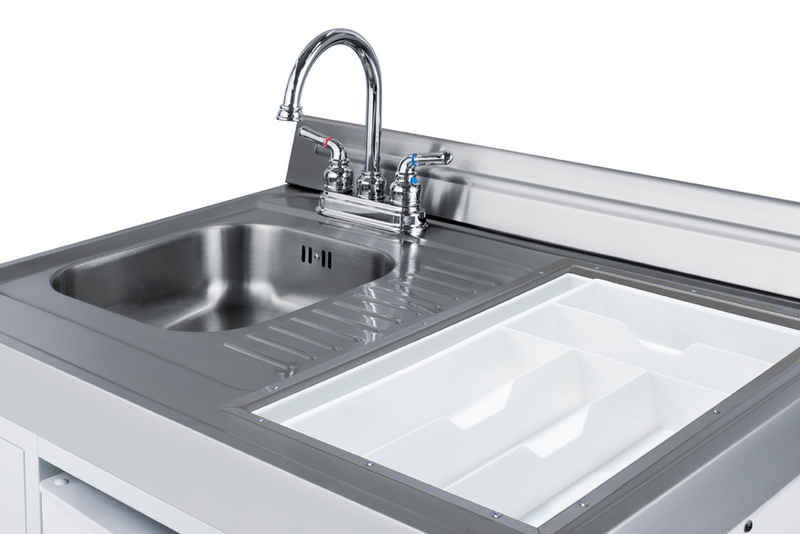 Summit 54" Wide All-in-One Kitchenette with Gas Range Refrigerator Accessories Summit Appliance   