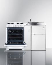 Summit 54" Wide All-in-One Kitchenette with Gas Range Refrigerator Accessories Summit Appliance   