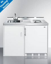 Summit 48" Wide All-In-One Kitchenette, No Plumbing Needed Refrigerator Accessories Summit Appliance   