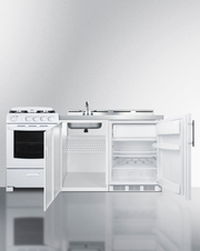 Summit 72" Wide All-in-One Kitchenette with Gas Range Refrigerator Accessories Summit Appliance   