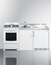 Summit 72" Wide All-in-One Kitchenette with Gas Range Refrigerator Accessories Summit Appliance   