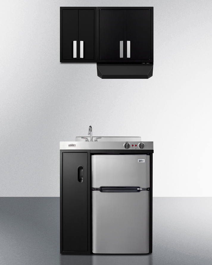 Summit Black 18" Wide Wall Cabinet Refrigerator Accessories Summit Appliance   