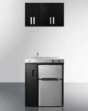 Summit Black 18" Wide Wall Cabinet Refrigerator Accessories Summit Appliance   