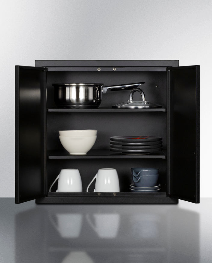 Summit Black 18" Wide Wall Cabinet Refrigerator Accessories Summit Appliance   