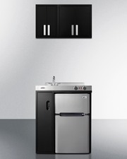 Summit Black 12" Wide Wall Cabinet Refrigerator Accessories Summit Appliance   