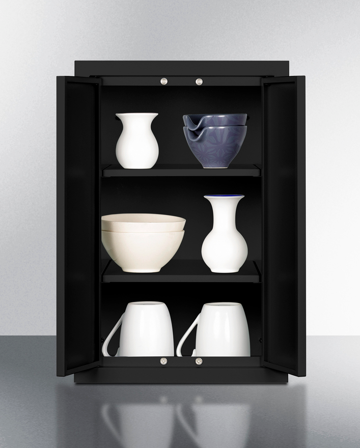 Summit Black 12" Wide Wall Cabinet Refrigerator Accessories Summit Appliance   