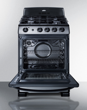 Summit 24" Wide Gas Range & Convertible Hood Refrigerator Accessories Summit Appliance   