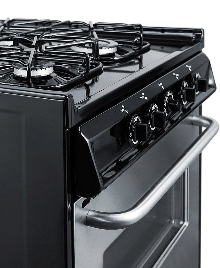 Summit 24" Wide Gas Range, Sealed Burners Refrigerator Accessories Summit Appliance   