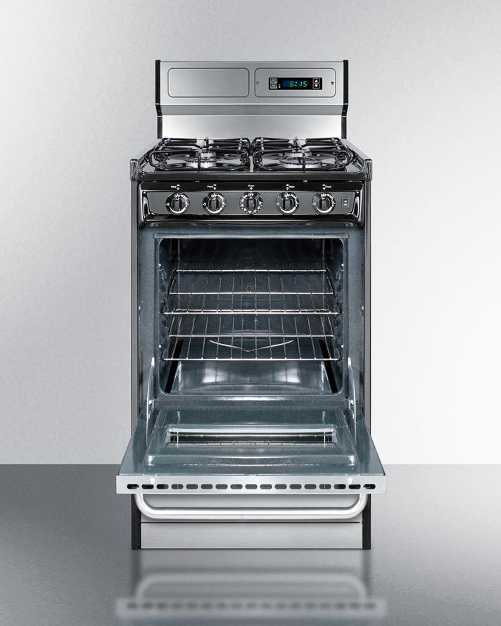 Summit 20" Wide Gas Range, Sealed Burners Refrigerator Accessories Summit Appliance   