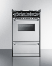 Summit 20" Wide Gas Range, Open Burners Refrigerator Accessories Summit Appliance   