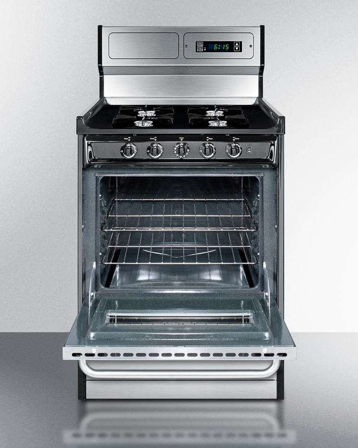 Summit 24" Wide Gas Range, Open Burners Refrigerator Accessories Summit Appliance   