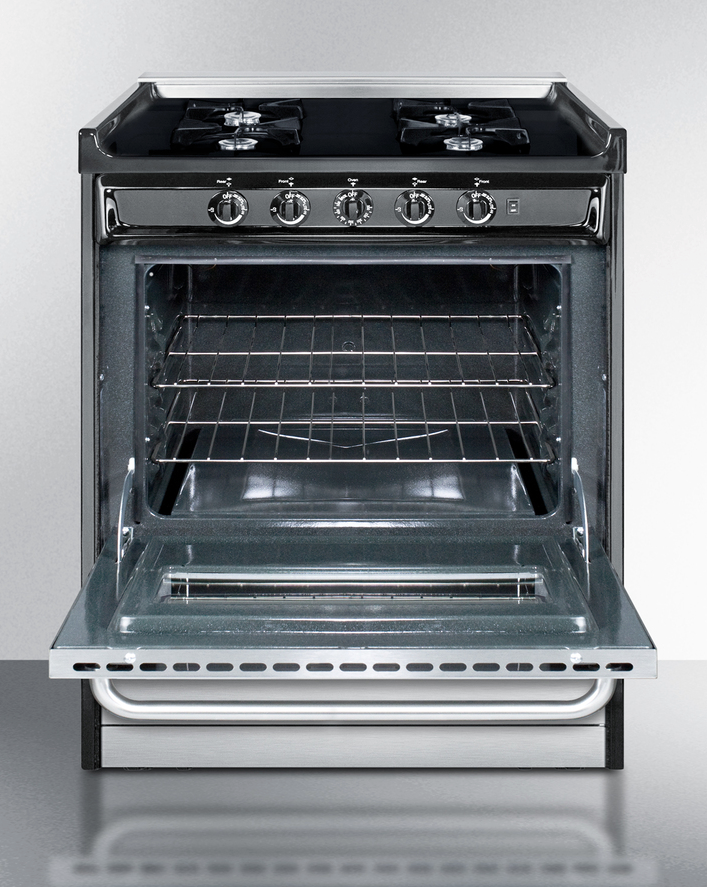 Summit 30" Wide Gas Range, Open Burners Refrigerator Accessories Summit Appliance   