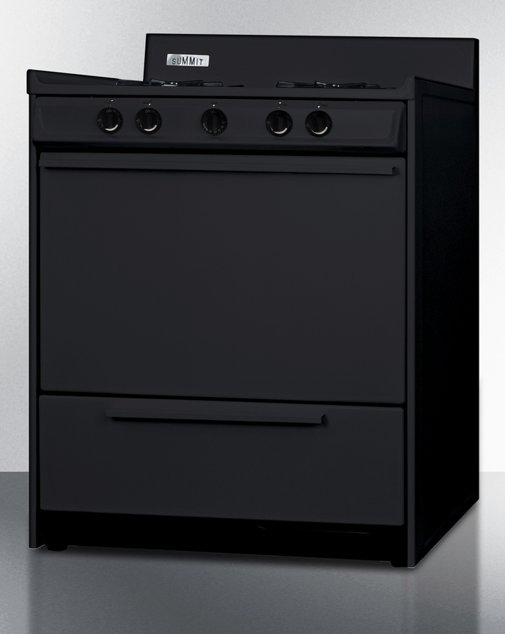 Summit 30" Wide Gas Range, Open Burners Refrigerator Accessories Summit Appliance   