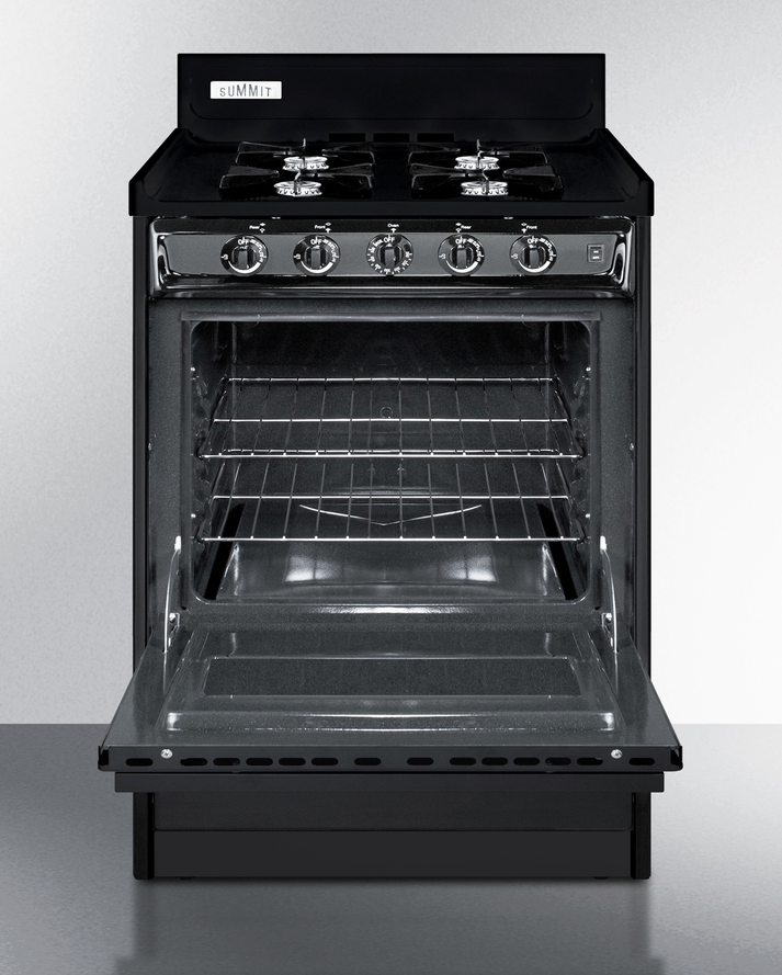 Summit 24" Wide Gas Range, Open Burners Refrigerator Accessories Summit Appliance   