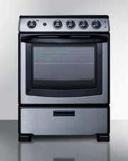 Summit 24" Wide Electric Range & Convertible Hood Refrigerator Accessories Summit Appliance   