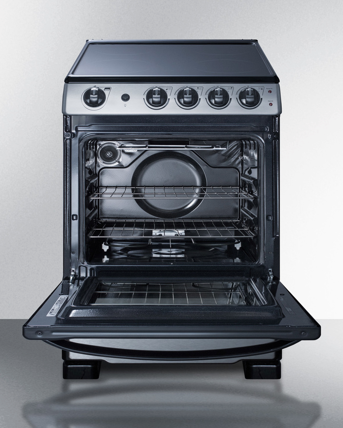 Summit 24" Wide Electric Range & Convertible Hood Refrigerator Accessories Summit Appliance   