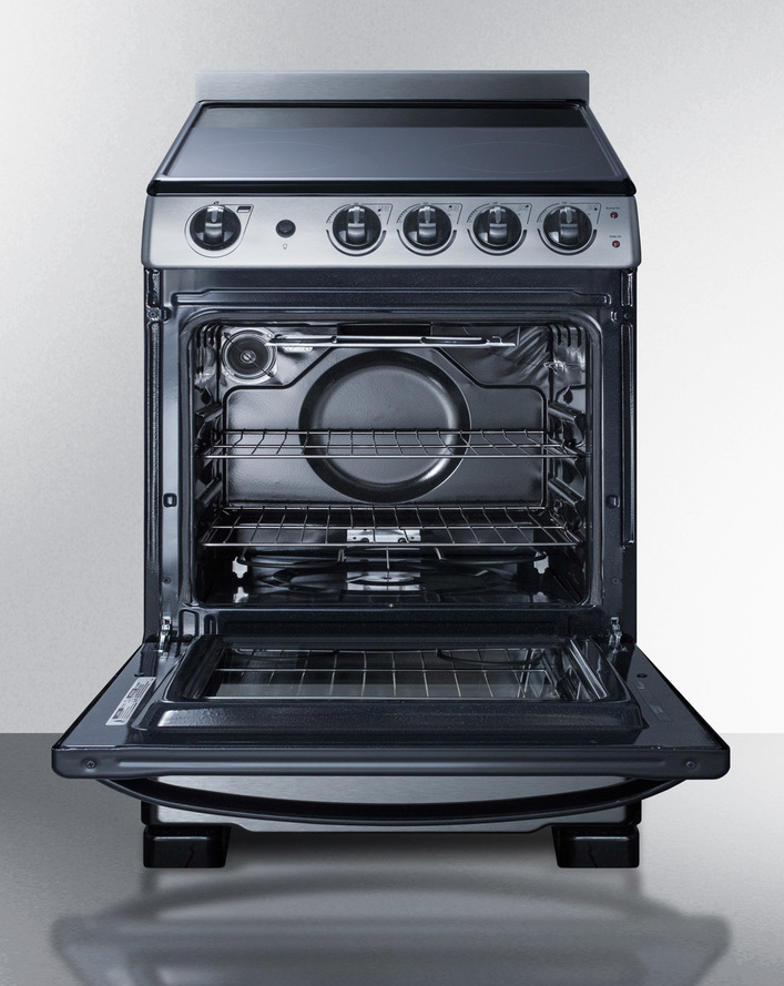 Summit 24" Wide Electric Range & Convertible Hood Refrigerator Accessories Summit Appliance   