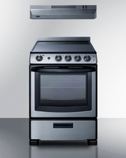 Summit 24" Wide Electric Range & Convertible Hood Refrigerator Accessories Summit Appliance   