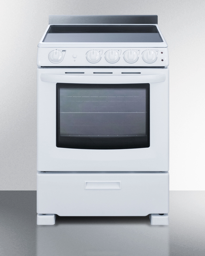 Summit 24" Wide Electric Smooth-Top Range Refrigerator Accessories Summit Appliance   