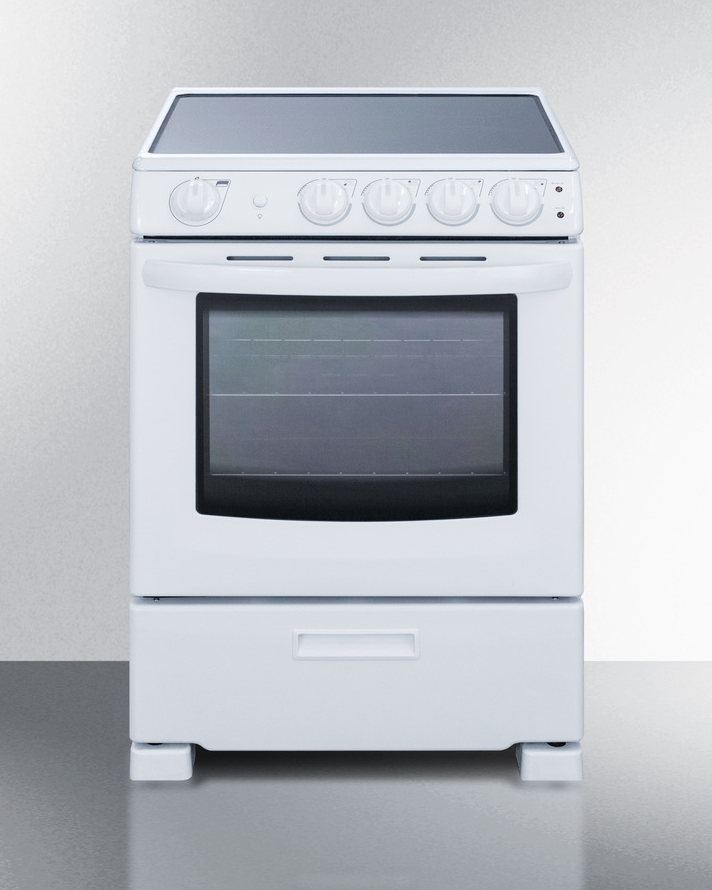 Summit 24" Wide Electric Smooth-Top Range Refrigerator Accessories Summit Appliance   