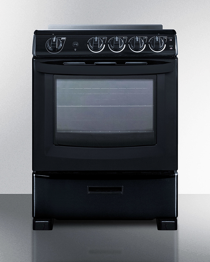 Summit 24" Wide Electric Smooth-Top Range Refrigerator Accessories Summit Appliance   