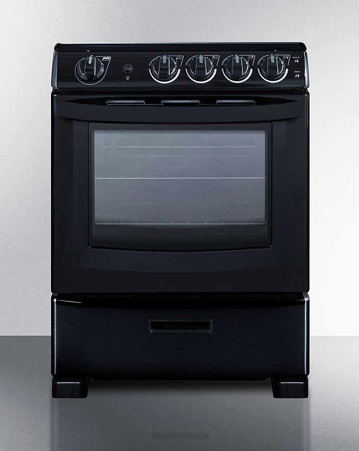 Summit 24" Wide Electric Smooth-Top Range Refrigerator Accessories Summit Appliance   