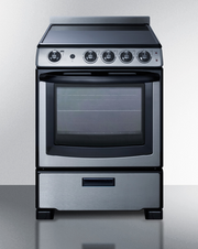 Summit 24" Wide Electric Smooth-Top Range Refrigerator Accessories Summit Appliance   