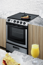 Summit 24" Wide Electric Smooth-Top Range Refrigerator Accessories Summit Appliance   