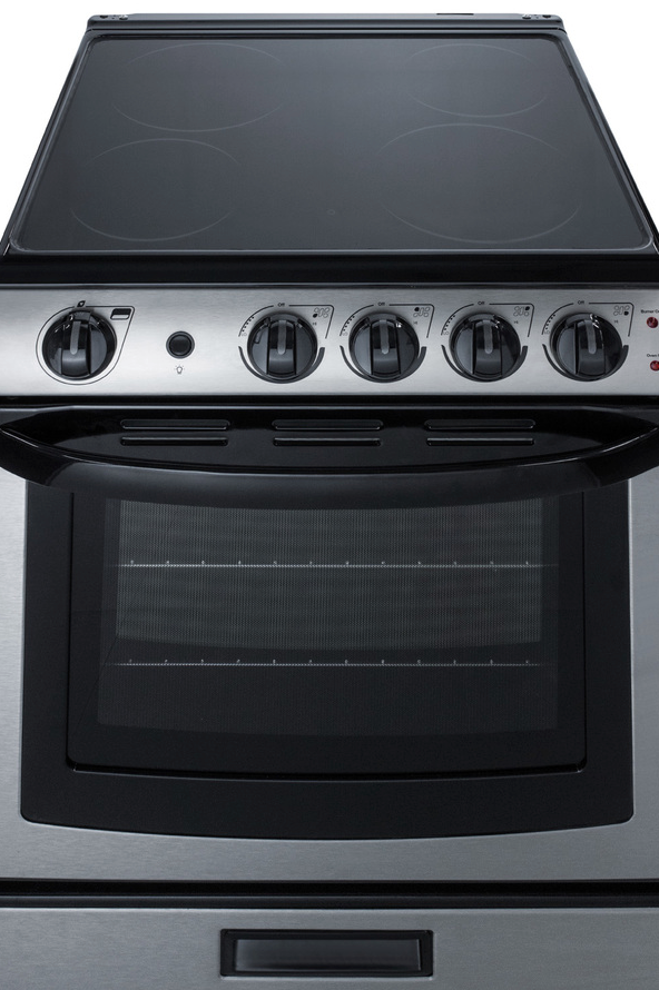 Summit 24" Wide Electric Smooth-Top Range Refrigerator Accessories Summit Appliance   