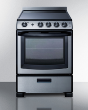 Summit 24" Wide Electric Smooth-Top Range Refrigerator Accessories Summit Appliance   