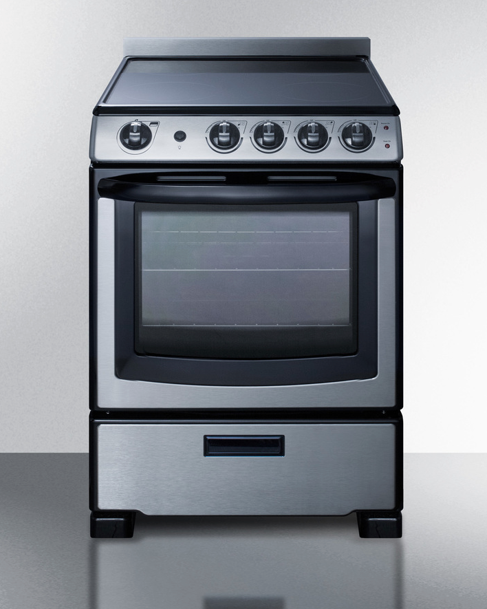 Summit 24" Wide Electric Smooth-Top Range Refrigerator Accessories Summit Appliance   