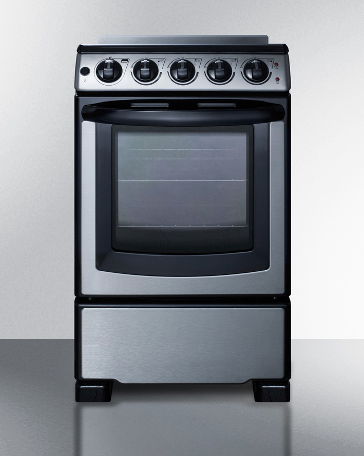 Summit 20" Wide Electric Smooth-Top Range Refrigerator Accessories Summit Appliance   