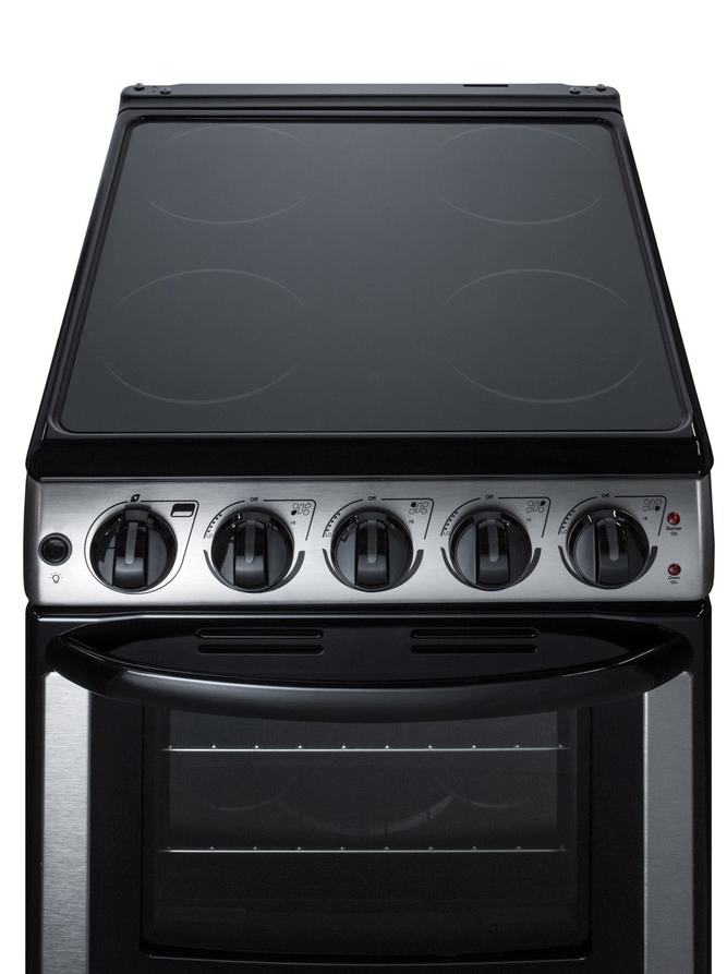 Summit 20" Wide Electric Smooth-Top Range Refrigerator Accessories Summit Appliance   