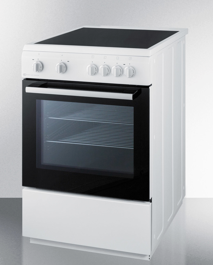 Summit 24" Wide Smooth Top Electric Range Refrigerator Accessories Summit Appliance   