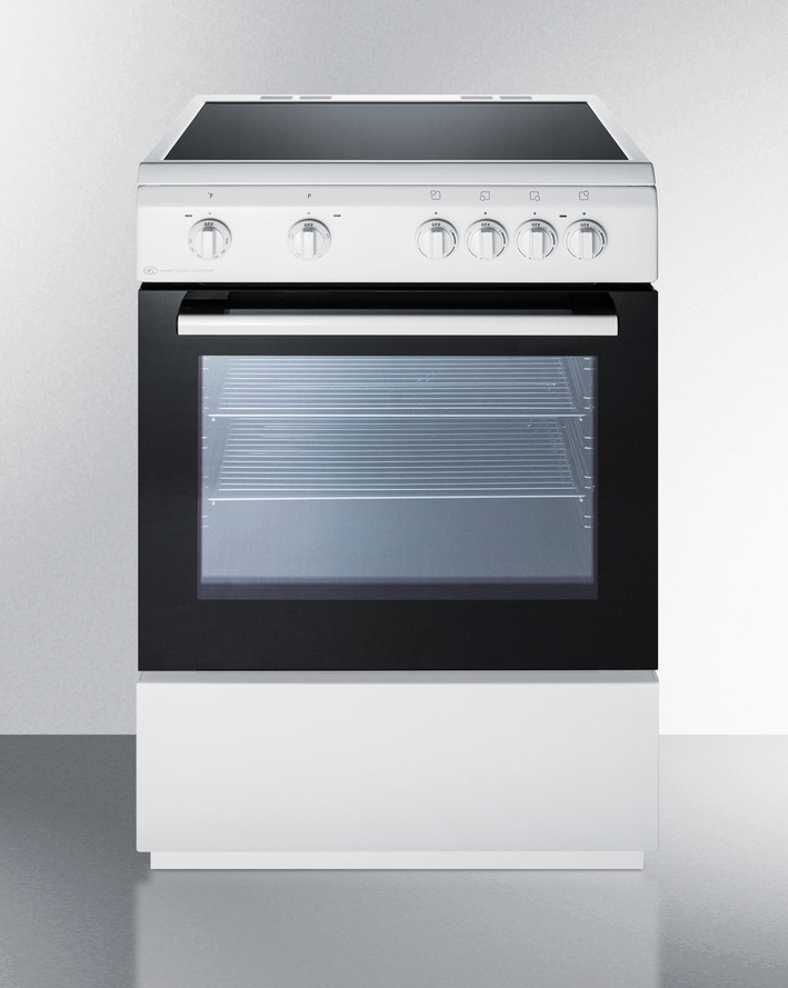Summit 24" Wide Smooth Top Electric Range Refrigerator Accessories Summit Appliance   