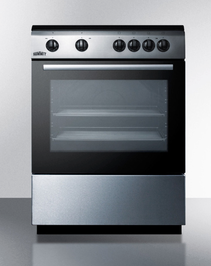 Summit 24" Wide Smooth Top Electric Range Refrigerator Accessories Summit Appliance   