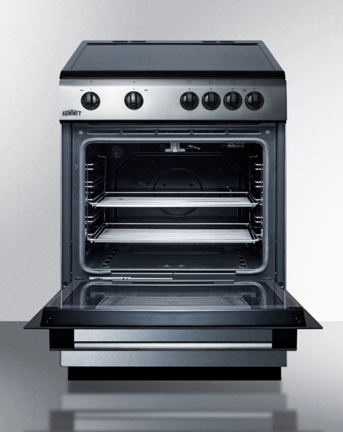Summit 24" Wide Smooth Top Electric Range Refrigerator Accessories Summit Appliance   