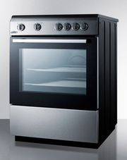 Summit 24" Wide Smooth Top Electric Range Refrigerator Accessories Summit Appliance   