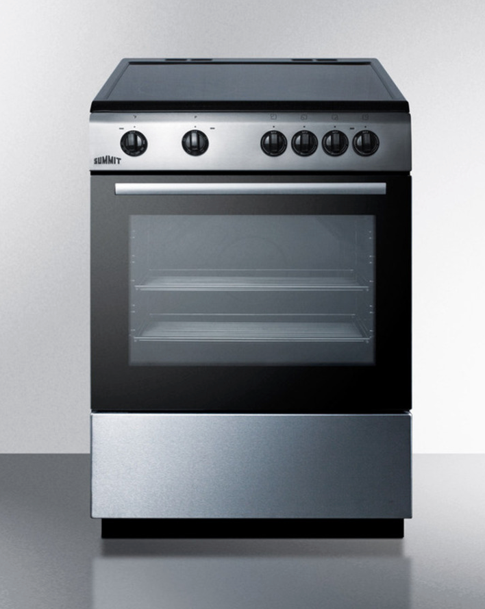 Summit 24" Wide Smooth Top Electric Range Refrigerator Accessories Summit Appliance   