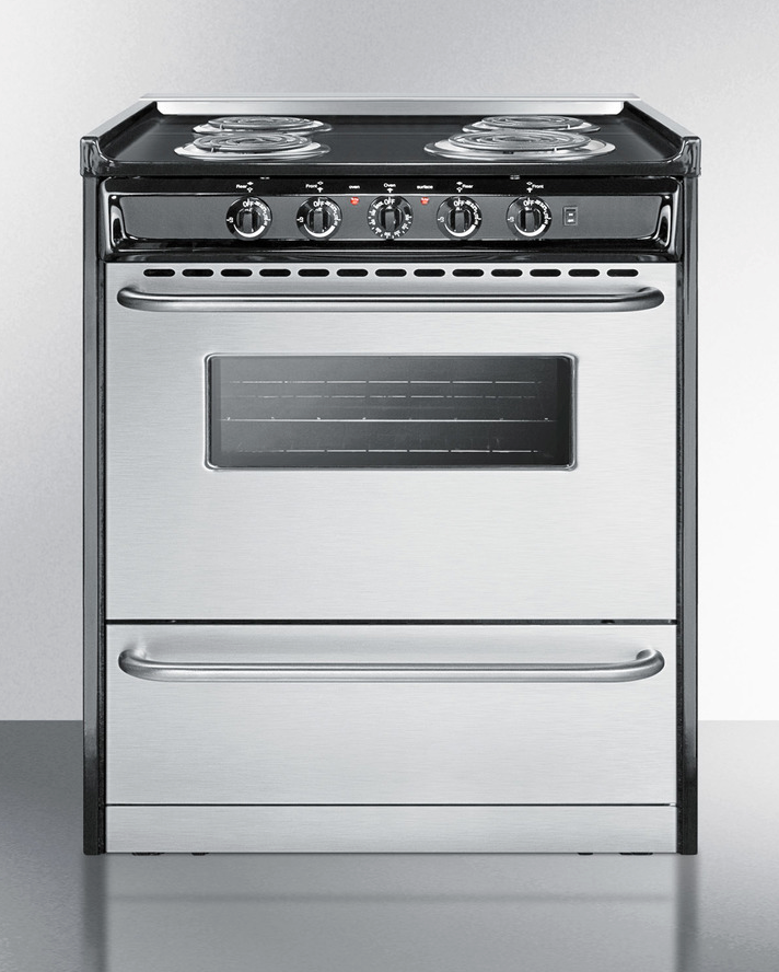 Summit 30" Wide Electric Coil Range Refrigerator Accessories Summit Appliance   