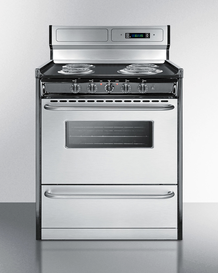 Summit 30" Wide Electric Coil Range Refrigerator Accessories Summit Appliance   