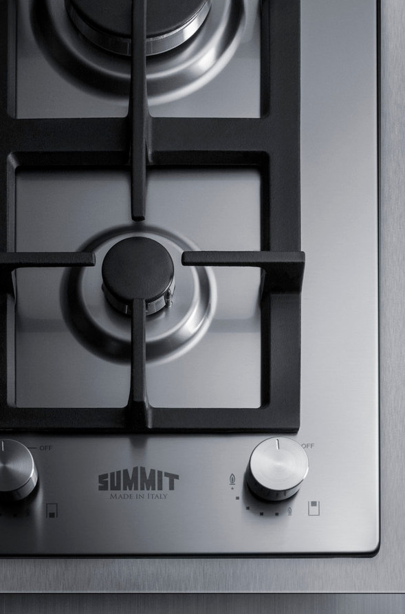 Summit 15" Wide 2-Burner Propane Gas Cooktop In Stainless Steel Refrigerator Accessories Summit Appliance   