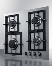 Summit 24" Wide 4-Burner Gas Cooktop In Stainless Steel Refrigerator Accessories Summit Appliance   