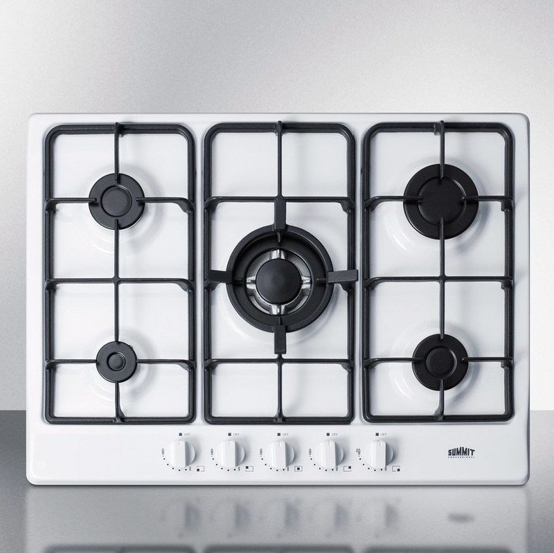 Summit 27" Wide 5-Burner Gas Cooktop Refrigerator Accessories Summit Appliance   