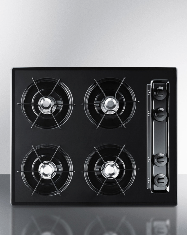 Summit 24" Wide 4-Burner Gas Cooktop Refrigerator Accessories Summit Appliance   