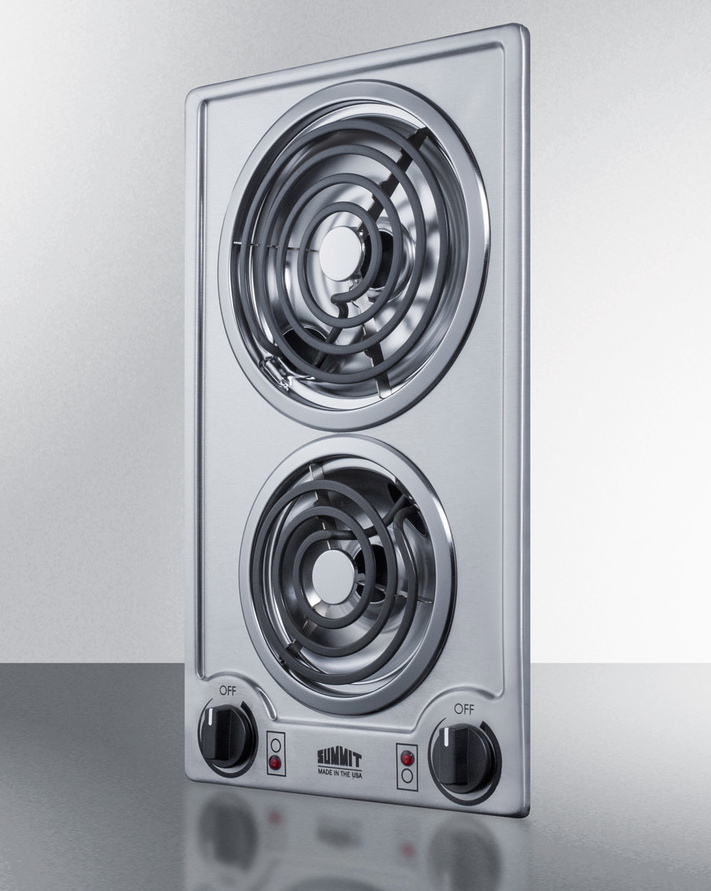 Summit 12" Wide 230V 2-Burner Coil Cooktop Refrigerator Accessories Summit Appliance   